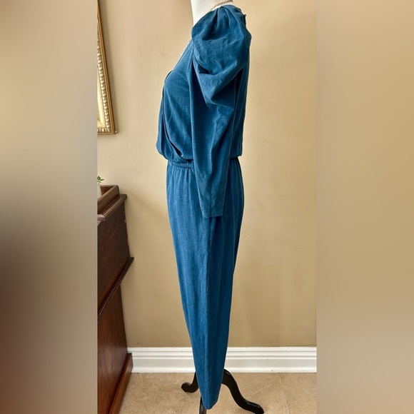 Anthropologie Nation LTD Ronda Jumpsuit Long Sleeve Puff Shoulder Made in Peru M - Picture 6 of 16